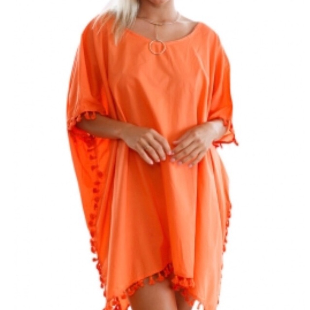 🏖GAUZE POMPOM COVER UP